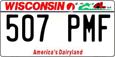 WI license plate 507PMF