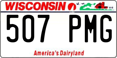WI license plate 507PMG