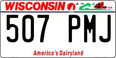WI license plate 507PMJ