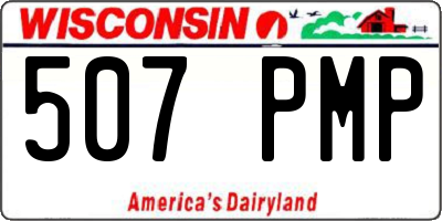 WI license plate 507PMP