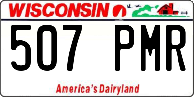 WI license plate 507PMR
