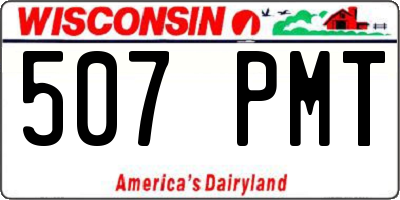 WI license plate 507PMT