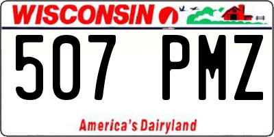 WI license plate 507PMZ