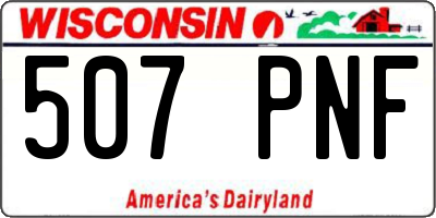 WI license plate 507PNF