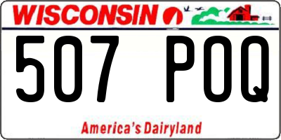 WI license plate 507POQ
