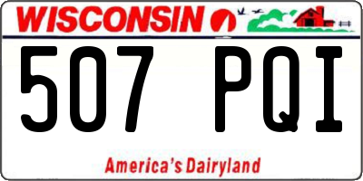 WI license plate 507PQI