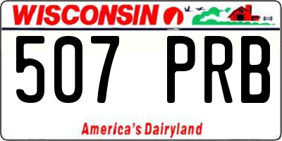 WI license plate 507PRB
