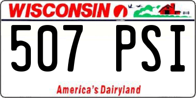 WI license plate 507PSI
