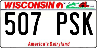 WI license plate 507PSK