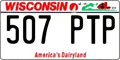 WI license plate 507PTP