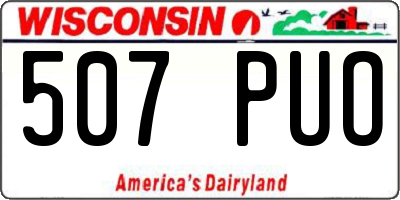 WI license plate 507PUO