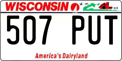 WI license plate 507PUT