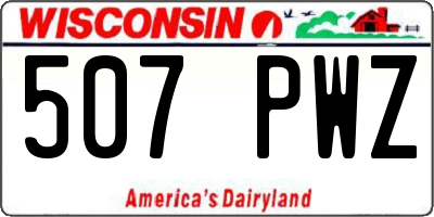 WI license plate 507PWZ