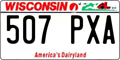 WI license plate 507PXA