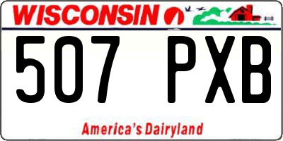 WI license plate 507PXB