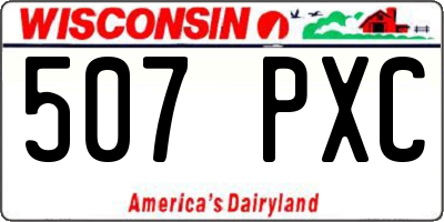 WI license plate 507PXC