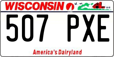 WI license plate 507PXE
