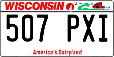 WI license plate 507PXI