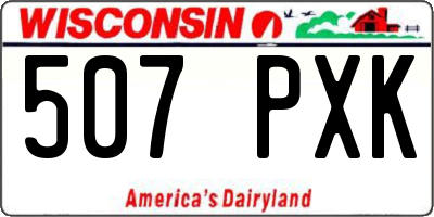 WI license plate 507PXK
