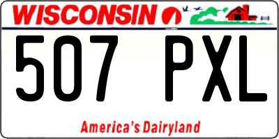 WI license plate 507PXL