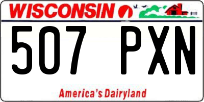 WI license plate 507PXN