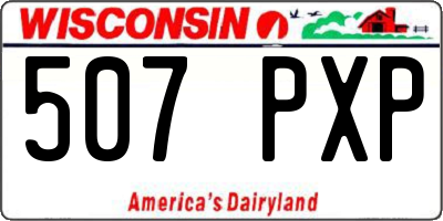 WI license plate 507PXP