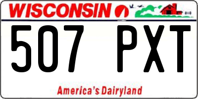 WI license plate 507PXT