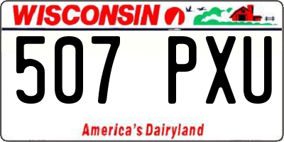 WI license plate 507PXU