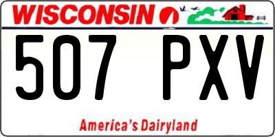 WI license plate 507PXV
