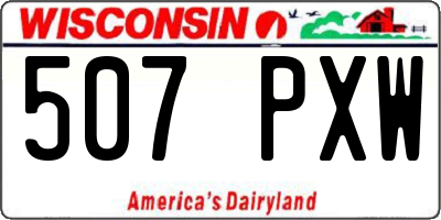 WI license plate 507PXW