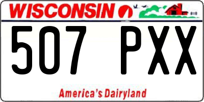 WI license plate 507PXX