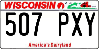 WI license plate 507PXY
