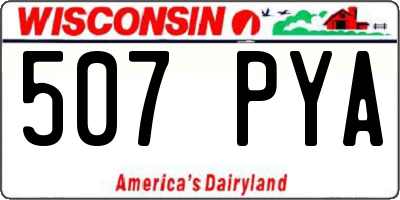 WI license plate 507PYA
