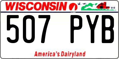 WI license plate 507PYB