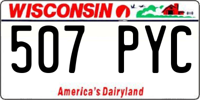 WI license plate 507PYC