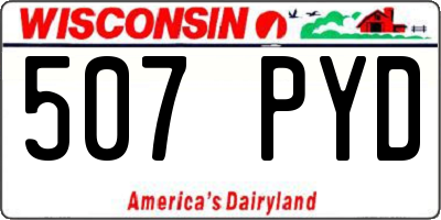 WI license plate 507PYD