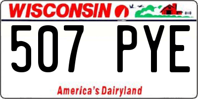 WI license plate 507PYE