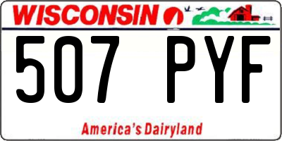 WI license plate 507PYF
