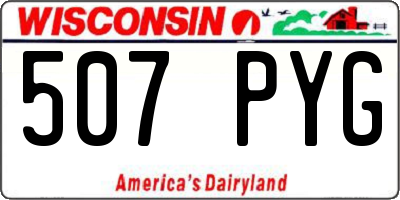 WI license plate 507PYG