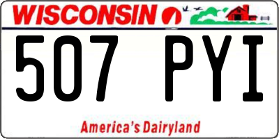WI license plate 507PYI