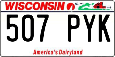 WI license plate 507PYK