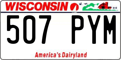 WI license plate 507PYM