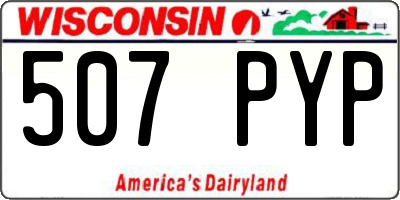 WI license plate 507PYP