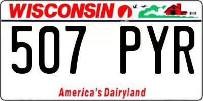 WI license plate 507PYR