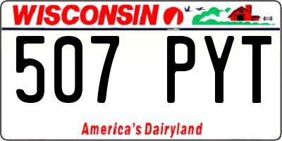WI license plate 507PYT