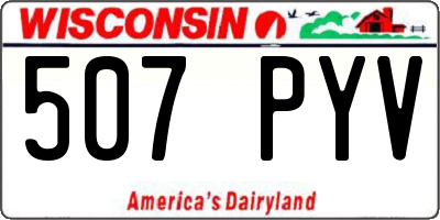 WI license plate 507PYV