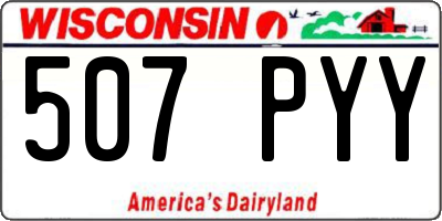 WI license plate 507PYY