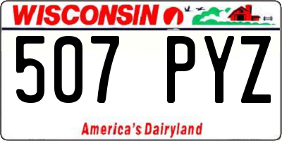 WI license plate 507PYZ
