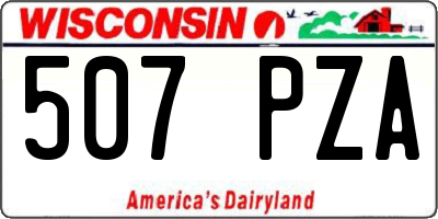 WI license plate 507PZA