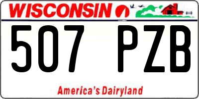 WI license plate 507PZB
